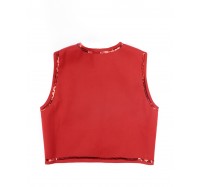 Costum Popular Fete 5 Piese Rosu
